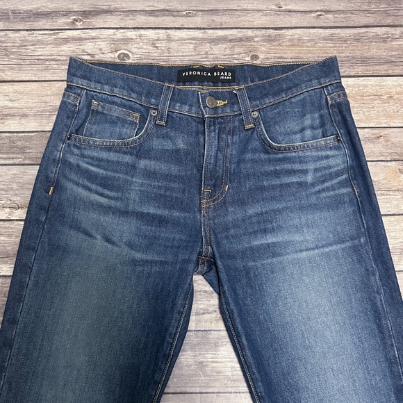 Veronica Beard Denim Dark Apollo Wash Benzi Mid Rise Girlfriend Jeans 24 00 - Picture 2 of 10